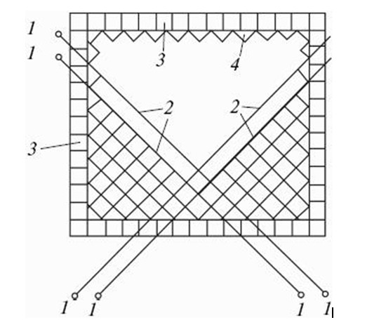 Схема диагональной укладки плитки
