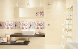 Керамическая плитка Paradyz Ceramika Reflection в интерьере ванной