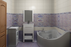 Плитка Сокол Гауди в интерьере ванной
